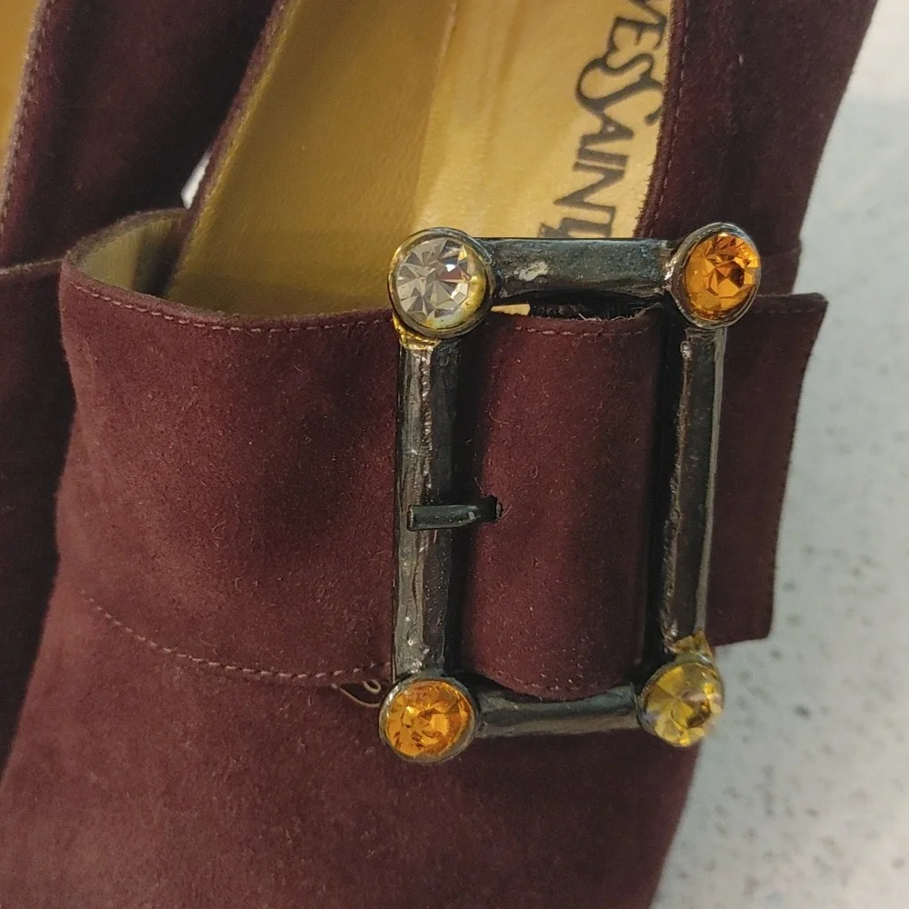 YSL Brown suede heels. Size 6.0 - Picture 8 of 10